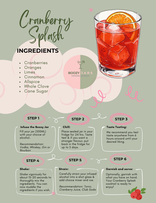 Cranberry Splash Cocktail Infusion Kit (500ML)